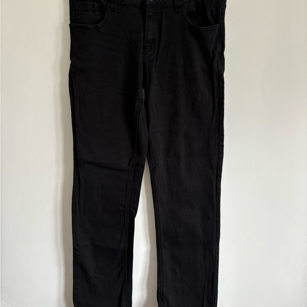 Men's Classic Black Straight Jeans